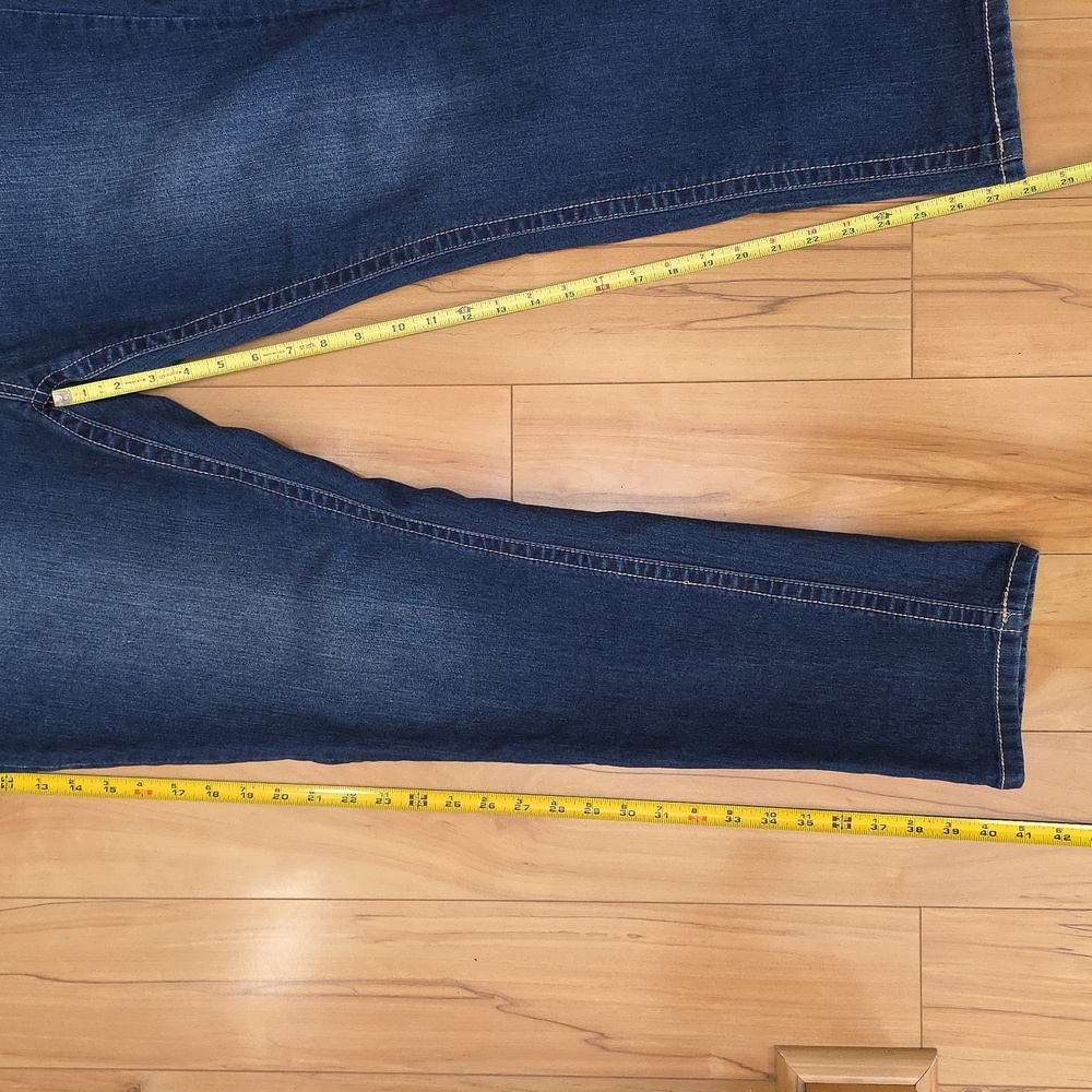 VGS Roll Up Skinny Jean with Tan Decorative Stitching Size 16 - Picture 8 of 10